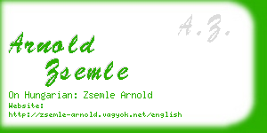 arnold zsemle business card